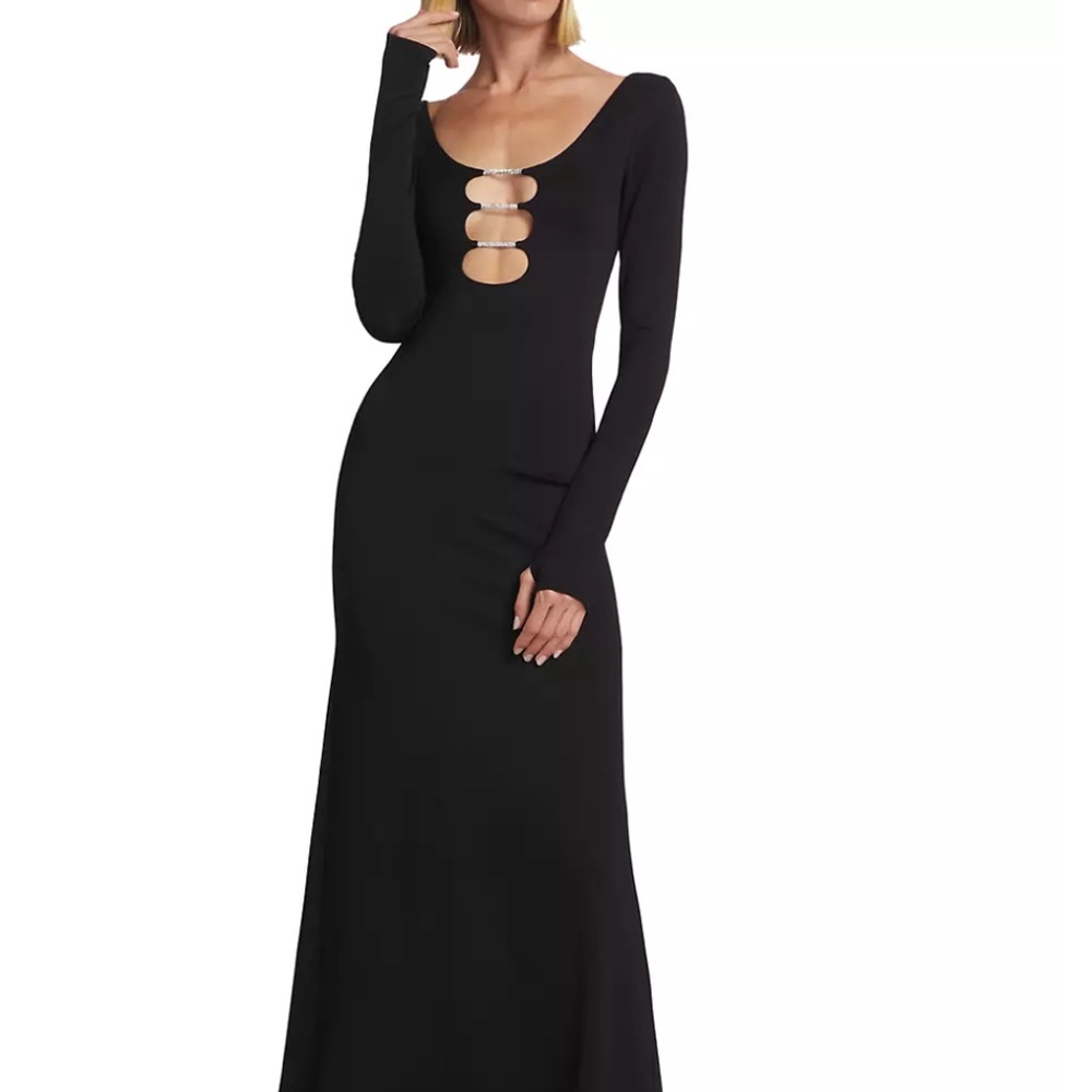 Alice + Olivia Kalena Jersey Cut-Out Maxi Dress